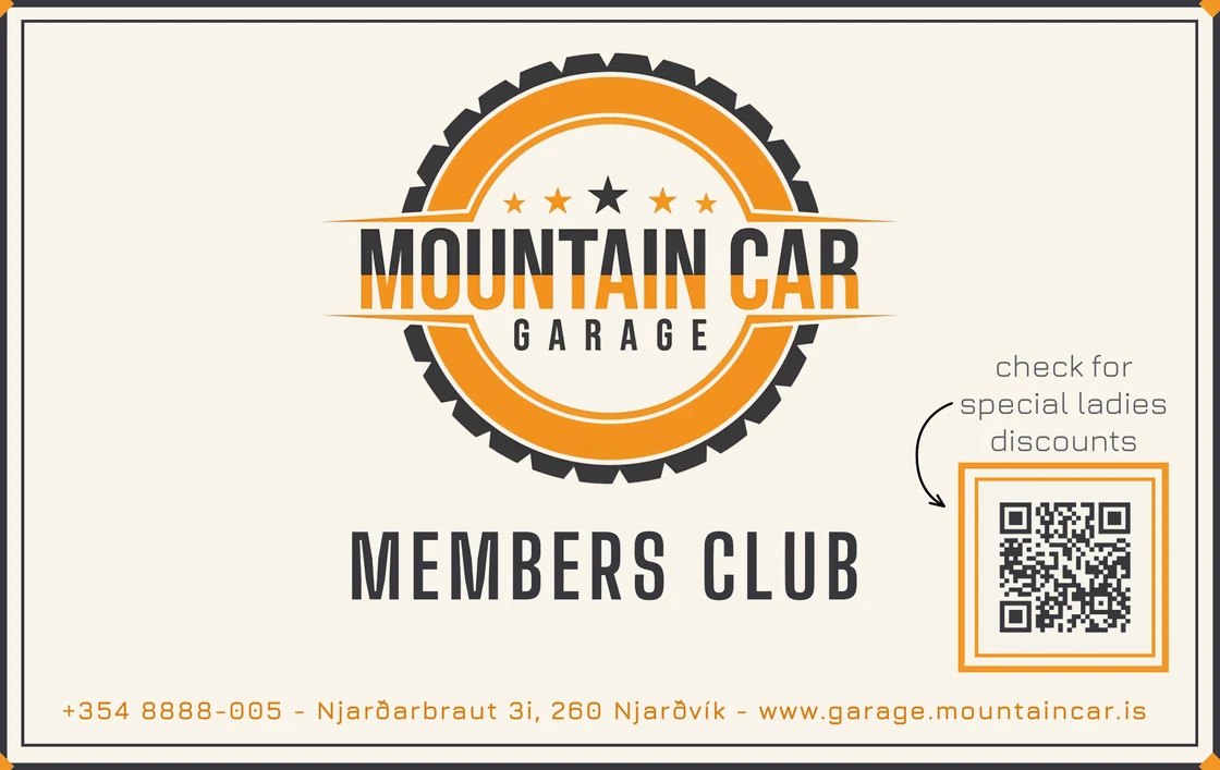Mountain Car Garage Members Club card — front